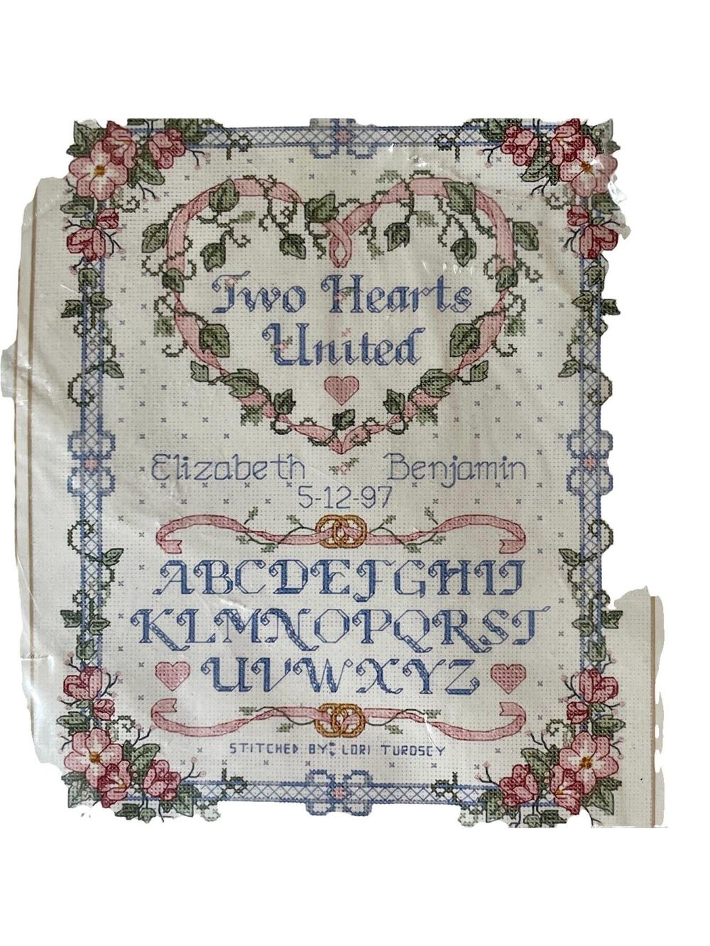 DIMENSIONS Cross Stitch Kit "UNITED HEARTS" #381 Marriage Wedding NEW